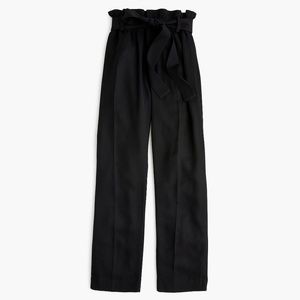 Sz 8 J. Crew Point Sur Paperbag Pants Black K2760